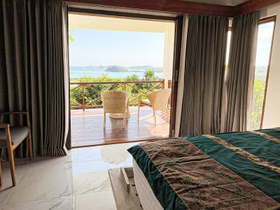 single bed with a stunning view