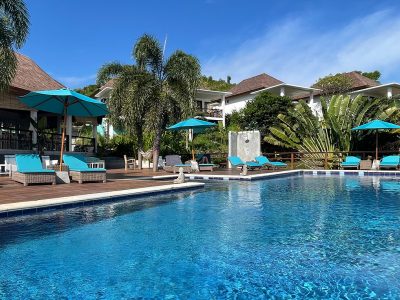 the large pool area